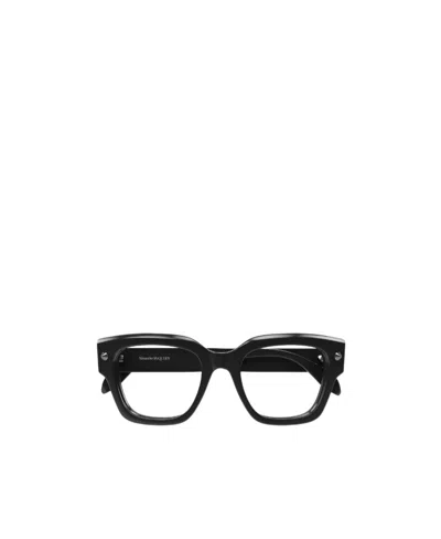 Alexander Mcqueen Eyewear Square Frame Glasses In Black
