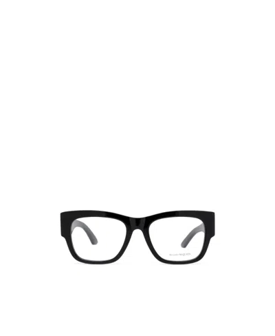 Alexander Mcqueen Eyewear Square Frame Glasses In Black