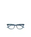 Alexander Mcqueen Eyewear Square Frame Glasses In Blue