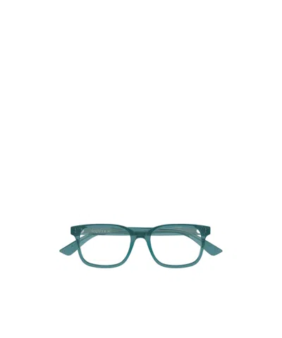 Alexander Mcqueen Eyewear Square Frame Glasses In Blue