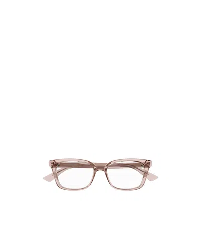 Alexander Mcqueen Eyewear Square Frame Glasses In Brown