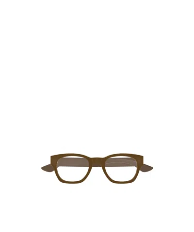Alexander Mcqueen Eyewear Square Frame Glasses In Brown