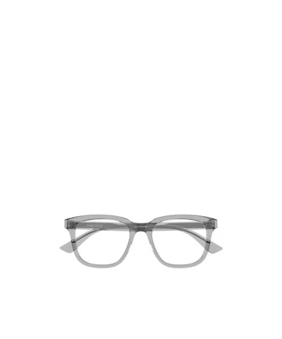 Alexander Mcqueen Eyewear Square Frame Glasses In Gray