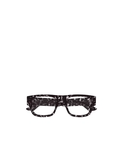 Alexander Mcqueen Eyewear Square Frame Glasses In Havana