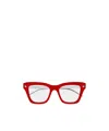 Alexander Mcqueen Eyewear Square Frame Glasses In Red