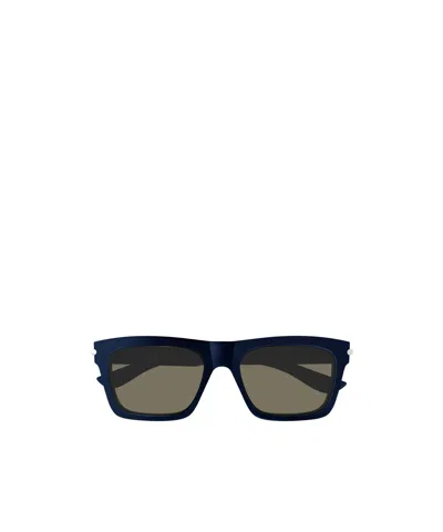 Alexander Mcqueen Eyewear Square Frame Sunglasses In Blue