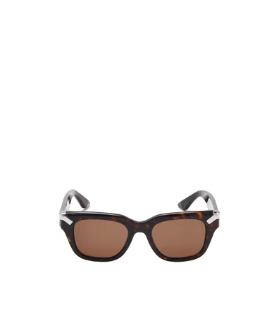 Alexander Mcqueen Eyewear Square Frame Sunglasses In Brown