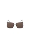 Alexander Mcqueen Eyewear Square Frame Sunglasses In Brown