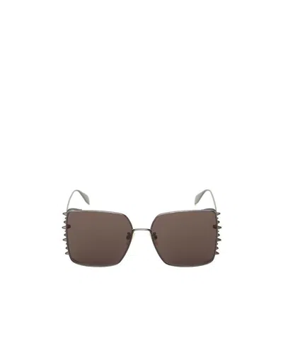 Alexander Mcqueen Eyewear Square Frame Sunglasses In Brown