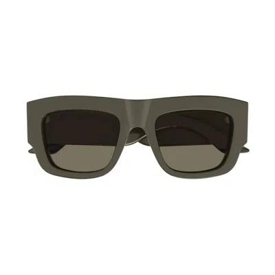 Alexander Mcqueen Eyewear Square Frame Sunglasses In Brown