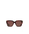Alexander Mcqueen Eyewear Square Frame Sunglasses In Brown