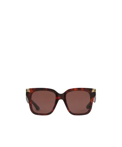 Alexander Mcqueen Eyewear Square Frame Sunglasses In Brown