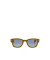 Alexander Mcqueen Square-frame Sunglasses In Gold