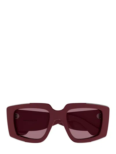 Alexander Mcqueen The Grip Square-frame Sunglasses In Red