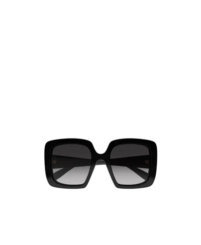 Alexander Mcqueen Eyewear Squared Oversized Frame Sunglasses In Black