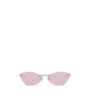 Alexander Mcqueen Eyewear T-bar Slim Sunglasses In Pink