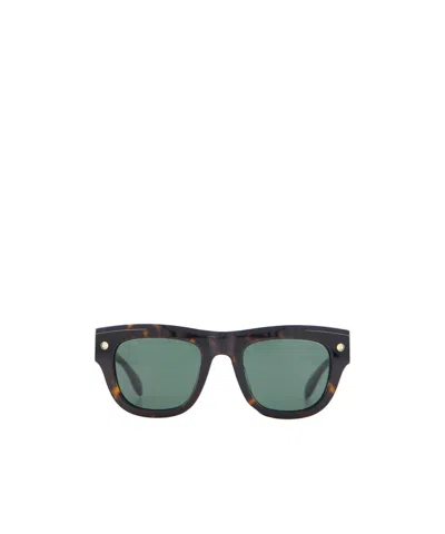 Alexander Mcqueen Eyewear Tinted Square Frame Sunglasses In Green