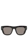 Alexander Mcqueen Am0425s Stud Hinge Rectangular Sunglasses In Purple