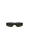 Alexander Mcqueen Eyewear Wraparound Rectangular Sunglasses In Black