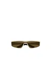 Alexander Mcqueen Eyewear Wraparound Rectangular Sunglasses In Black