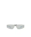 Alexander Mcqueen Eyewear Wraparound Rectangular Sunglasses In Green