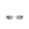 Alexander Mcqueen Oval-frame Sunglasses In White