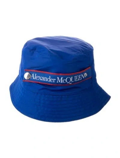 Pre-owned Alexander Mcqueen Fabric Bucket Hat In Blue