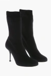 Alexander Mcqueen Fabric Sock Booties With Stiletto Heel 10cm