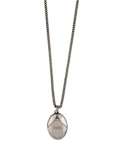 Pre-owned Alexander Mcqueen Facet Pendant Necklace, 28.25" In Multi