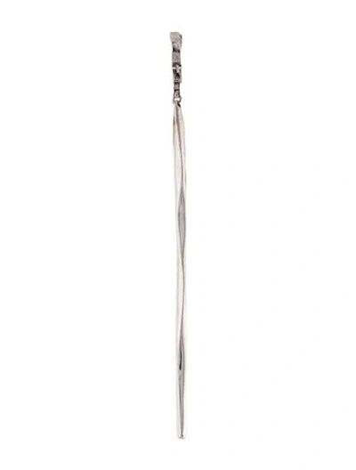 Pre-owned Alexander Mcqueen Faceted Hook Single Ear Cuff In Multi