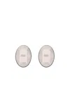 Alexander Mcqueen Stud Earrings With Faceted Stone In White