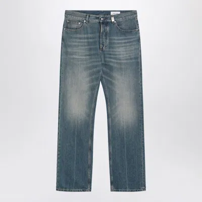 ALEXANDER MCQUEEN ALEXANDER MCQUEEN FADED BLUE JEANS MEN