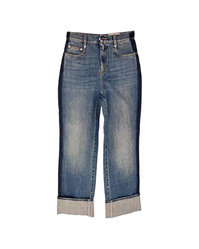 Pre-owned Alexander Mcqueen Faded Boyfriend Jean, Size Int S (authentic Pre-loved)