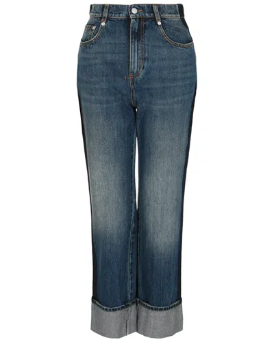 Alexander Mcqueen Faded Boyfriend Jeans In Animal Print