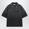 Alexander Mcqueen Alexander Mc Queen Faded Effect Black Polo Shirt In Cotton