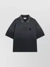 Alexander Mcqueen Alexander Mc Queen Faded Effect Black Polo Shirt In Cotton In Black