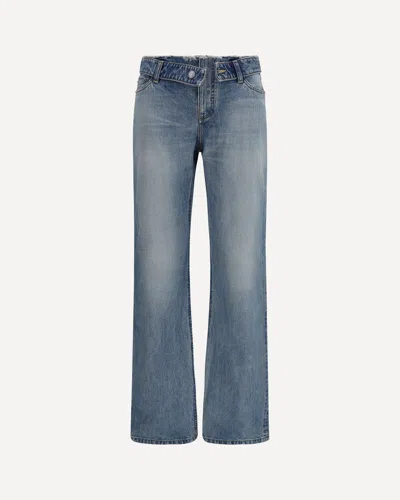Alexander Mcqueen Faded Pure Cotton Jeans In Blue