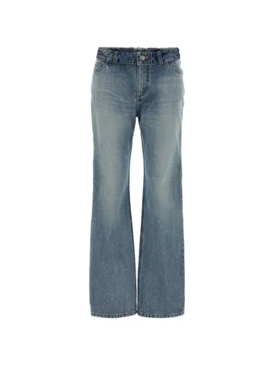 Alexander Mcqueen Blue Cotton Straight-leg Jeans