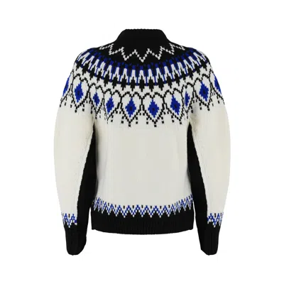 Pre-owned Alexander Mcqueen Fair Isle Knit Sweater 'ivory/blue' | Cream | Women's Size Xs