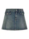 Alexander Mcqueen Mcqueen Women Denim Mini Skirt