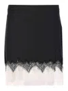 Alexander Mcqueen Mcqueen Cobweb Lace Wool Gabardine Miniskirt In Black