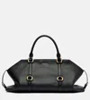 Alexander Mcqueen Mcqueen Medium Farringdon Leather Satchel In Black