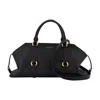 Alexander Mcqueen Farringdon Medium Elongated Calf Leather Shoulder Bag In Black