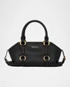 Alexander Mcqueen Farringdon Small Elongated Calf Leather Shoulder Bag In Black