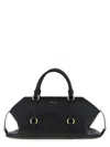 Alexander Mcqueen Farringdon Medium Elongated Calf Leather Shoulder Bag In Black
