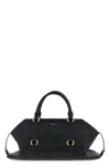 Alexander Mcqueen Farringdon Medium Elongated Calf Leather Shoulder Bag In Black