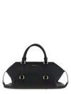 Alexander Mcqueen Farringdon Medium Elongated Calf Leather Shoulder Bag In Black