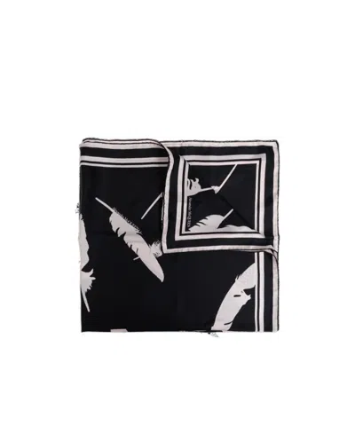 ALEXANDER MCQUEEN ALEXANDER MCQUEEN FEATHER PRINTED FINISHED-EDGE SCARF