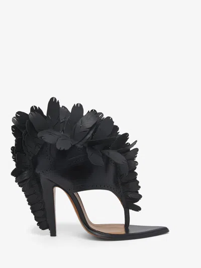 ALEXANDER MCQUEEN FEATHERED SANDAL