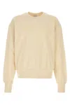 Alexander Mcqueen Crewneck Cotton Pullover Sweatshirt In Neutral